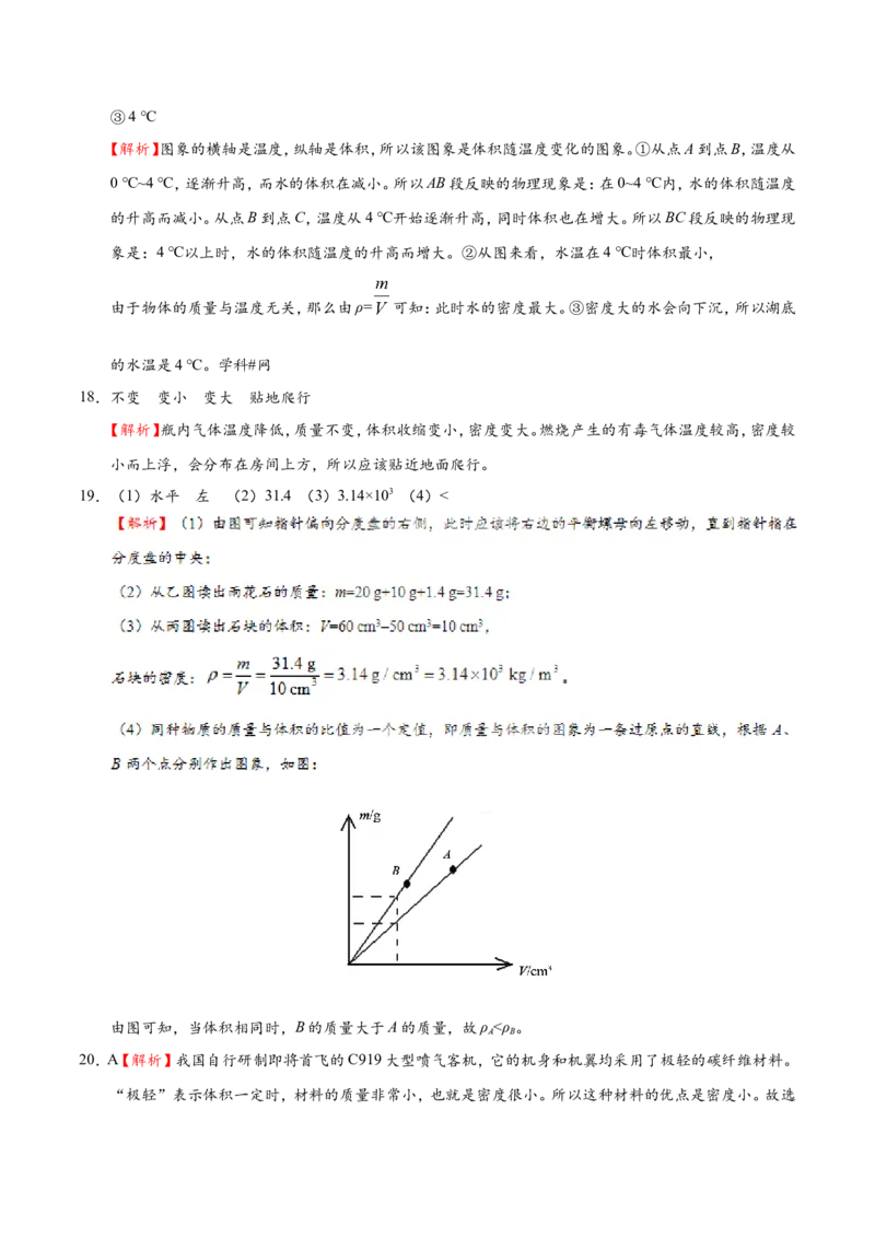 专题6.4密度与社会生活--八年级物理人教版（上册）_1、初中学习资料_4-4、物理_4-4-3、初二物理上册_2023更新_人教版初中物理八年级上章末测试专题讲义（新）
