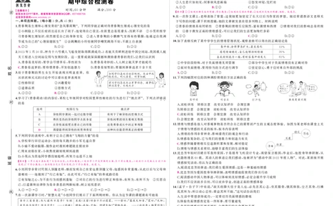 人七道法期中答案_1、初中学习资料_24秋试卷_《期中模拟卷》24秋_7-9下册（2024春）_初中道法《期中试卷》7-9下册（人教版）