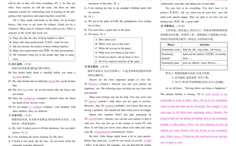 人八英期中答案_1、初中学习资料_24秋试卷_《期中模拟卷》24秋_7-9下册（2024春）_初中英语《期中试卷》7-9下册（人教版）