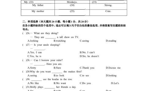 人教版七年级英语下册Unit5~6过关测试卷_1、初中学习资料_4-3、英语_4-3-2、初一英语下册_人教英语七年级下单元试卷（092份）_单元综合检测卷（有听力）