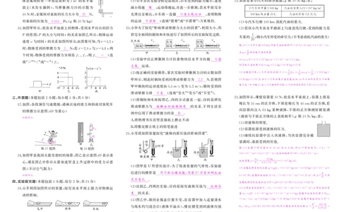 人八物理期中答案_1、初中学习资料_24秋试卷_《期中模拟卷》24秋_7-9下册（2024春）_初中物理《期中试卷》8-9下册（人教版）