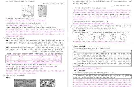 人七历史期中答案_1、初中学习资料_24秋试卷_《期中模拟卷》24秋_7-9下册（2024春）_初中历史《期中试卷》7-9下册（人教版）