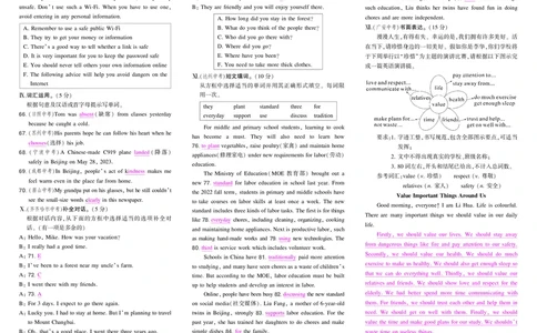人九英中考模拟1答案_1、初中学习资料_24秋试卷_《期中模拟卷》24秋_7-9下册（2024春）_初中英语《期中试卷》7-9下册（人教版）