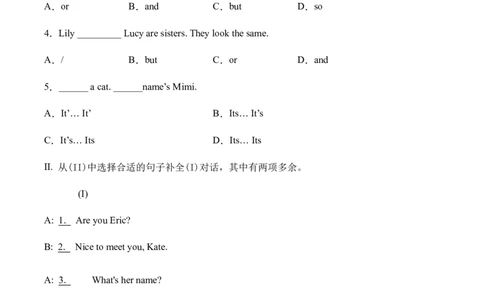 人教新目标七年级上册英语unit1MynameisGina.SectionA综合能力训练（有答案）_1、初中学习资料_4-3、英语_4-3-1、初一英语上册_人教英语七年级上课时练习（056份）_同步练习1
