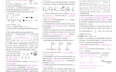 人九化学全册复习答案_1、初中学习资料_24秋试卷_《期中模拟卷》24秋_7-9下册（2024春）_初中化学《期中试卷》9下册（人教版）