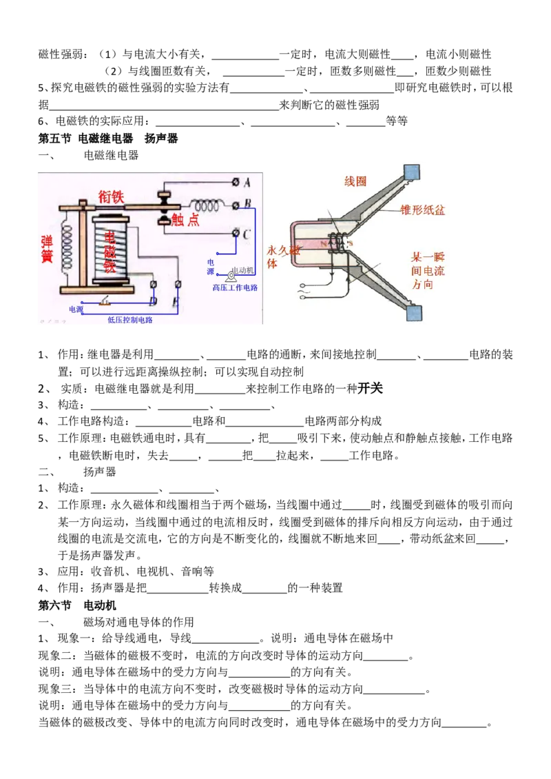人教版九年级物理第20章电与磁知识点总结_1、初中学习资料_4-4、物理_4-4-5、初三物理全册_2024更新_人教初中物理9年级单元期中期末_第20单元