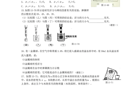 人教版物理八年级下册：10.1浮力-练习（1）（含答案）_1、初中学习资料_4-4、物理_4-4-4、初二物理下册_2023更新_八年级下册物理随堂练习、单元、期中、期末_八年级物理下册随堂练习
