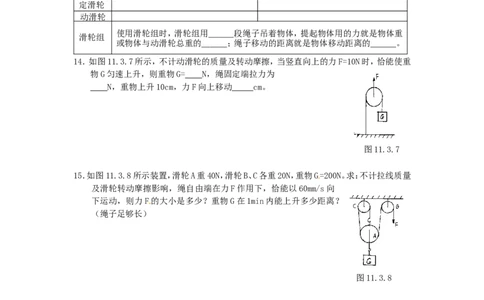 人教版物理八年级下册：12.2滑轮-练习（1）（含答案）_1、初中学习资料_4-4、物理_4-4-4、初二物理下册_2023更新_八年级下册物理随堂练习、单元、期中、期末_八年级物理下册随堂练习