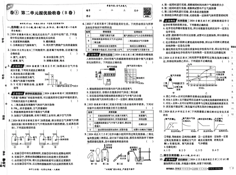 初中上分卷-化学-9上人教版_1、初中学习资料_24秋试卷_2024秋初中必刷题上分卷九科电子版_化学