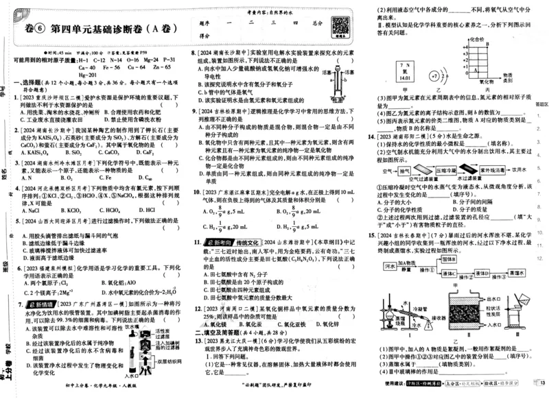 初中上分卷-化学-9上人教版_1、初中学习资料_24秋试卷_2024秋初中必刷题上分卷九科电子版_化学