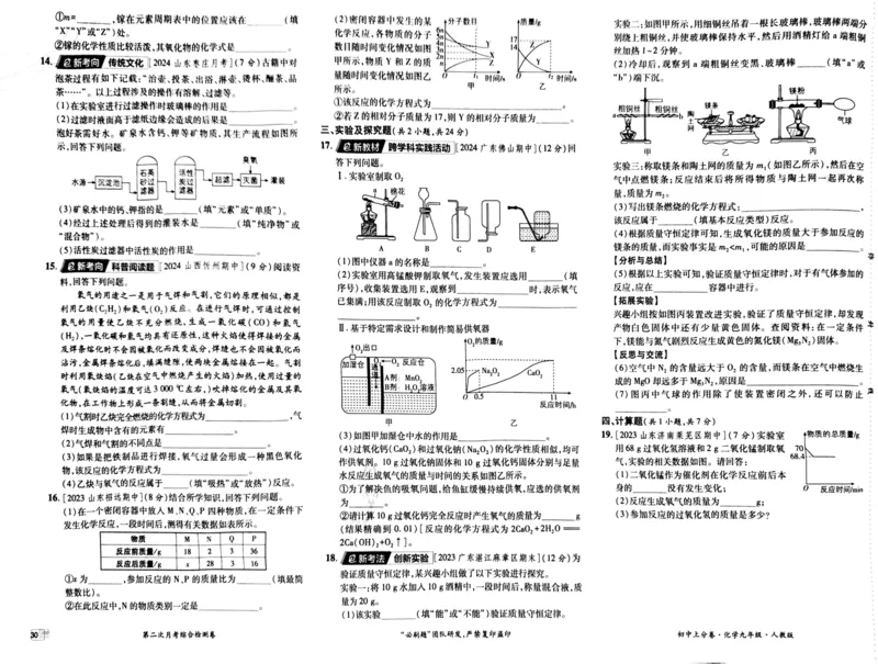 初中上分卷-化学-9上人教版_1、初中学习资料_24秋试卷_2024秋初中必刷题上分卷九科电子版_化学