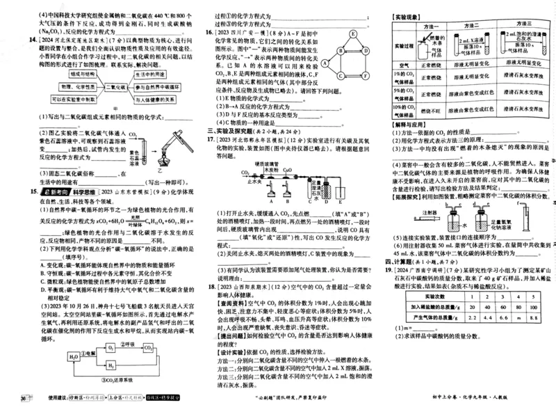 初中上分卷-化学-9上人教版_1、初中学习资料_24秋试卷_2024秋初中必刷题上分卷九科电子版_化学