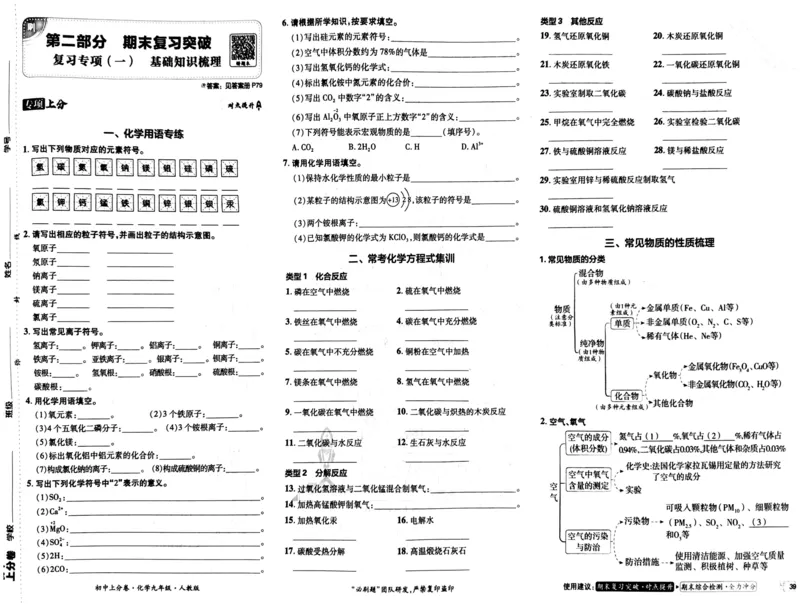 初中上分卷-化学-9上人教版_1、初中学习资料_24秋试卷_2024秋初中必刷题上分卷九科电子版_化学
