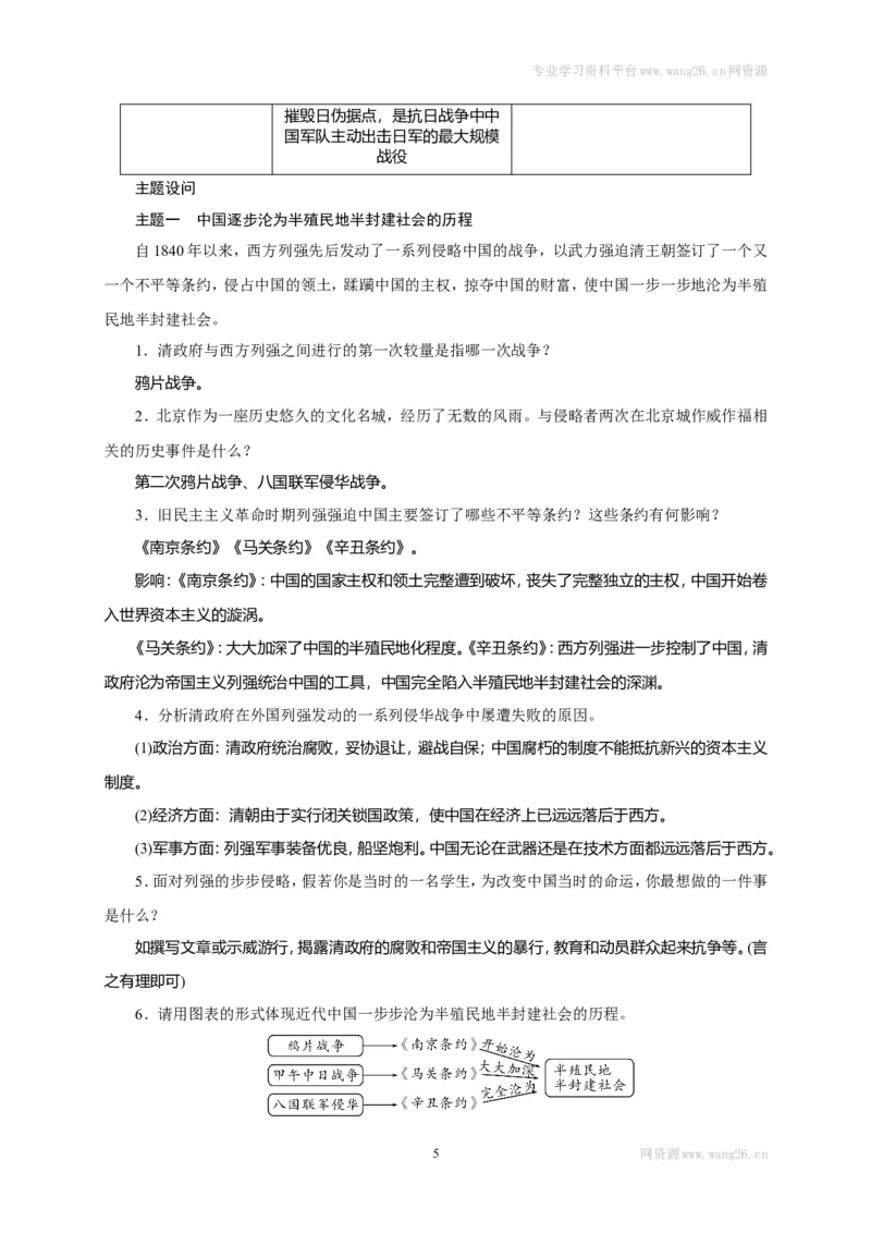 八年级历史部编版上册速记手册第3部分专题线索归类_1、初中学习资料_4-7、历史_4-7-3、初二历史上册_5、知识点梳理（4份）_八年级历史部编版上册速记手册