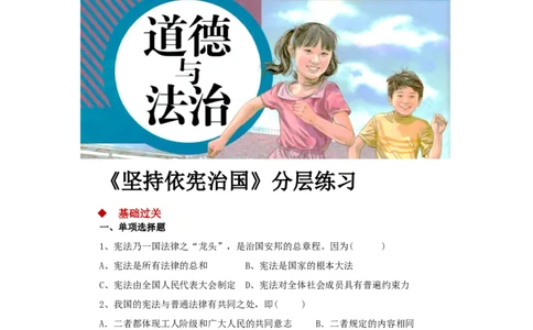 分层练习《坚持依宪治国》（人教）_1、初中学习资料_4-9、政治_4-9-4、初二道法下册_1.道法8下同步练习（53份）_赠送第2套道法8下同步练习