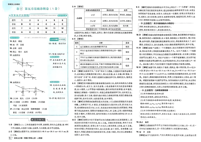 初中上分卷-物理-8上人教版答案及上分解析_1、初中学习资料_24秋试卷_2024秋初中必刷题上分卷九科电子版_物理