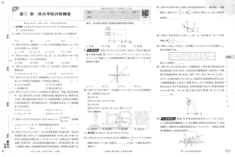 初中上分卷-数学-9上人教版_1、初中学习资料_24秋试卷_2024秋初中必刷题上分卷九科电子版_数学（人教+北师大）