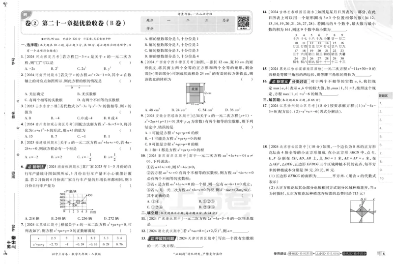 初中上分卷-数学-9上人教版_1、初中学习资料_24秋试卷_2024秋初中必刷题上分卷九科电子版_数学（人教+北师大）
