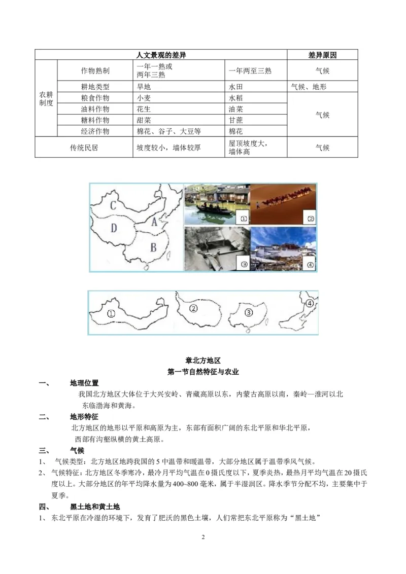 八年级地理下册学习资料_1、初中学习资料_4-8、地理_4-8-4、初二地理下册_5.知识点总结