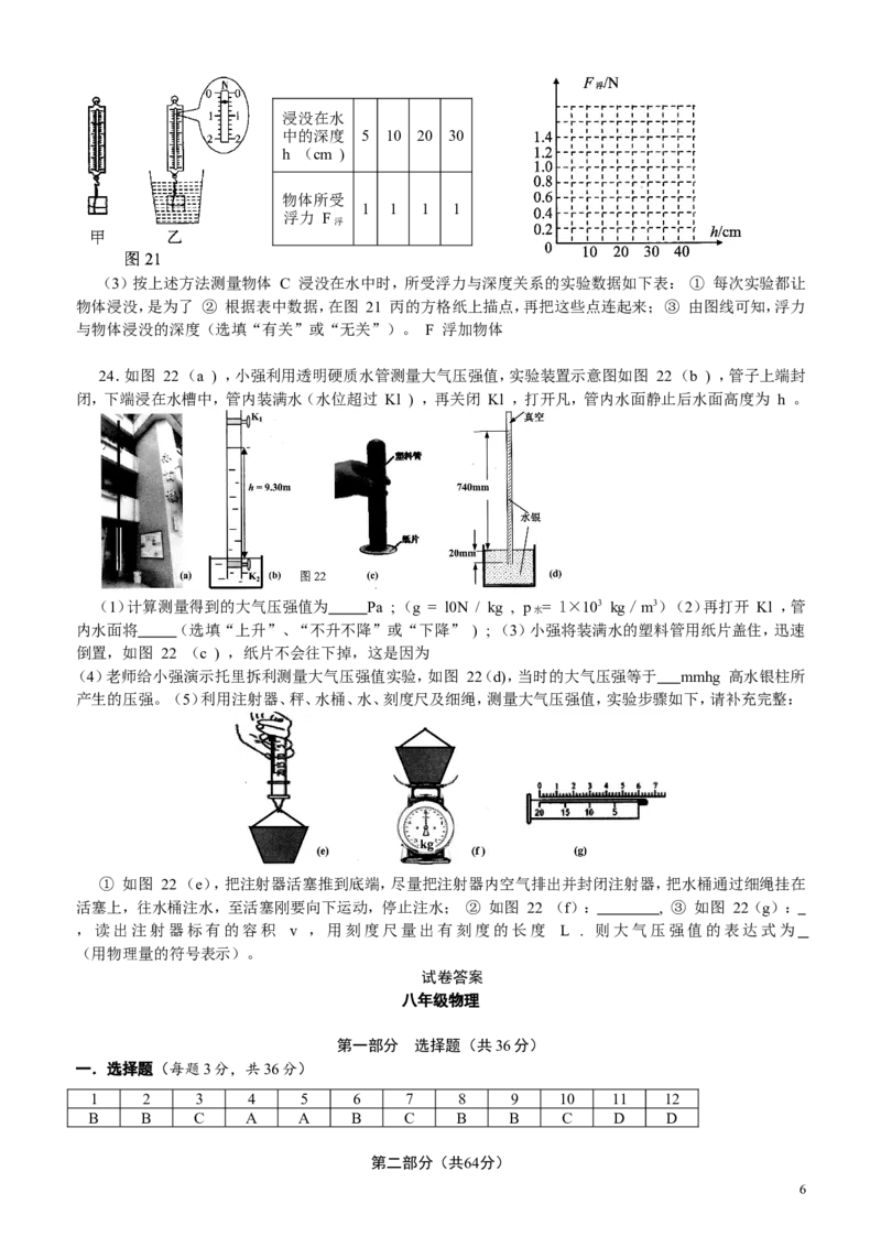 八年级物理下册期末测试题+答案_1、初中学习资料_4-4、物理_4-4-4、初二物理下册_2023更新_人教初中物理8下单元期中期末_期末