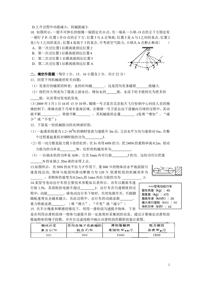 功和机械能试题(含答案)_1、初中学习资料_4-4、物理_4-4-4、初二物理下册_2023更新_人教初中物理8下单元期中期末_第5单元