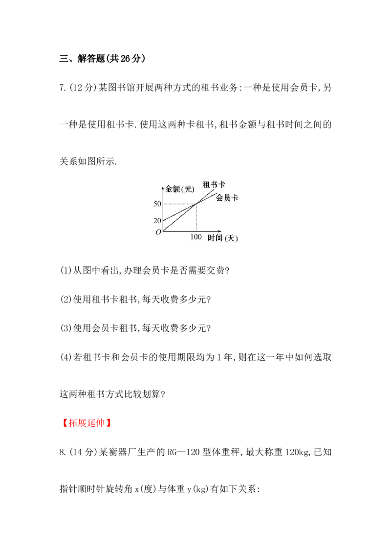 八年级数学下册知识点汇聚测试卷：函数的图象深入测试（含详解）_1、初中学习资料_4-2、数学_4-2-4、初二数学下册_人教数学八年级下专项练习（047份）