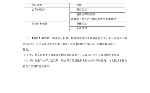 分层练习《基本经济制度》（人教版）_1、初中学习资料_4-9、政治_4-9-4、初二道法下册_1.道法8下同步练习（53份）_赠送第2套道法8下同步练习