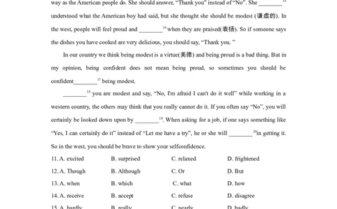 单元测试卷_1、初中学习资料_4-3、英语_4-3-5、初三英语全册_人教英语九年级全册单元试卷（116份）_单元测试卷1（有听力）_Unit3Couldyoupleasetellmewheretherestroomsare？