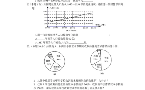 北师大版七年级数学上册第6章《数据的收集与整理》单元测试试卷及答案（9）（喜子的商铺）_1、初中学习资料_4-2、数学_北师大版_北师大版初中数学7上_单元测试