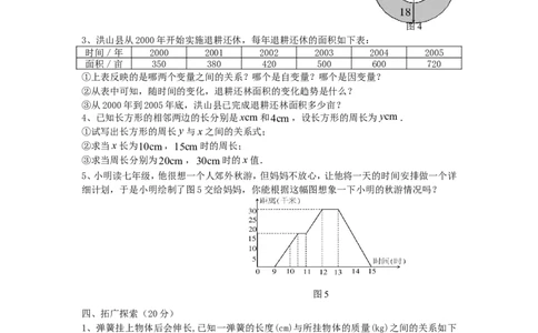 北师大版七年级数学下册第4章《变量之间的关系》单元测试试卷及答案（4）（喜子的商铺）_1、初中学习资料_4-2、数学_北师大版_北师大版初中数学7下_北师大版初中数学7下