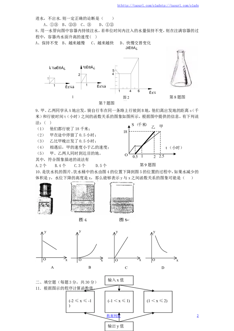 北师大版七年级数学下册第4章《变量之间的关系》单元测试试卷及答案（5）（喜子的商铺）_1、初中学习资料_4-2、数学_北师大版_北师大版初中数学7下_北师大版初中数学7下