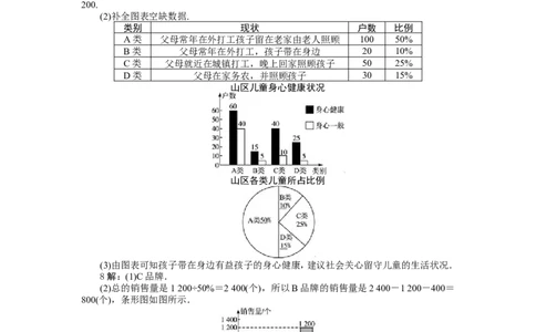 北师大版七年级数学上册第6章《数据的收集与整理》同步练习及答案&mdash;6.4统计图的选择（喜子的商铺）_1、初中学习资料_4-2、数学_北师大版_北师大版初中数学7上_课时同步练习