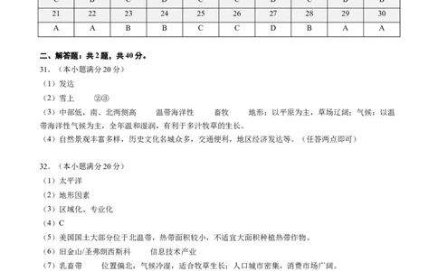 地理（人教A卷）-（参考答案）_new_1、初中学习资料_4-8、地理_4-8-2、初一地理下册_2023更新人教版初中地理7下_地理（人教A卷）-学易金卷：2022-2023学年七年级地理下学期期末考前必刷卷