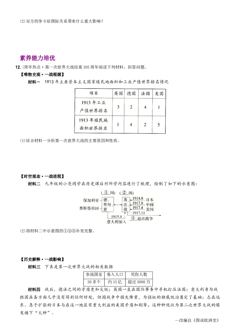 卷05第三单元++第一次世界大战和战后初期的世界（第8课至第12课）-2022-2023学年九年级历史下册最新命题导向测试（部编版）_new_1、初中学习资料_4-7、历史_4-7-6、初三历史下册
