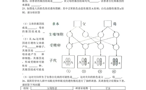 基因的显性和隐性同步学习2含答案_1、初中学习资料_4-6、生物_4-6-4、初二生物下册_1、同步练习（67份）_赠送同步练习53份_7.2生物的遗传与变异_第3节基因的显性和隐性