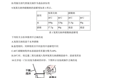 威海市2020年九年级初中学业考试化学试题_1、初中学习资料_2024秋改版_九上化学课件最新版_化学中考真题卷（2019-2023）_2020中考化学_山东