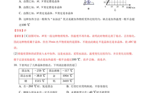 第三章物态变化（提高训练）（解析版）_1、初中学习资料_4-4、物理_4-4-3、初二物理上册_2023更新_3人教物理试卷8上期末试卷新_期末分层训练