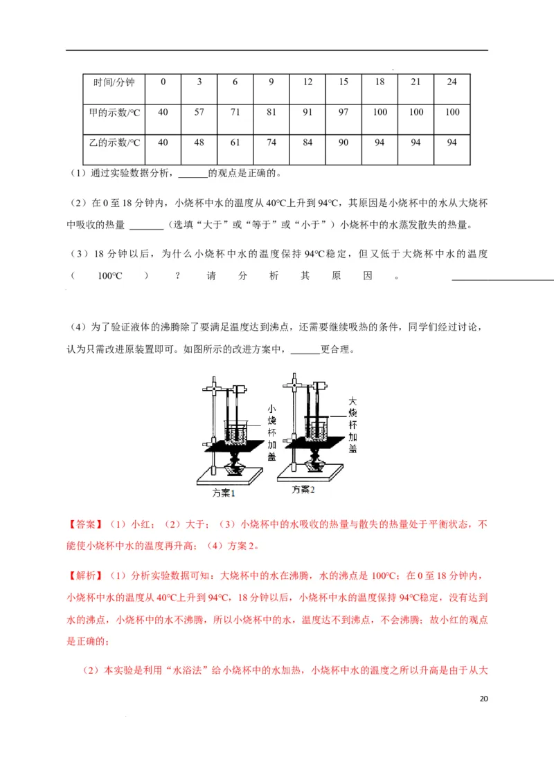 第三章物态变化章末综合复习（解析版）_1、初中学习资料_4-4、物理_4-4-3、初二物理上册_2023更新_5人教物理试卷8上同步练习新