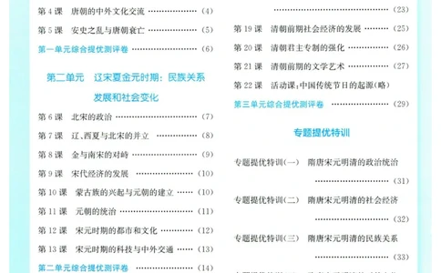 实验班提优训练七年级下册历史人教版答案_1、初中学习资料_24秋试卷_《实验班提优训练》_七年级