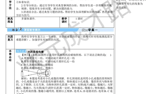 本章复习和总结_1、初中学习资料_2024秋改版_八上物理课件最新版_教案_第四章光现象