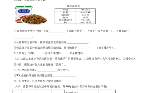 第十二单元化学与生活肥单元测试卷（B卷提升篇）（原卷版）-九年级化学下册同步单元AB卷（人教版）_1、初中学习资料_4-5、化学_4-5-5、初三化学下册_单元试卷（第1套）
