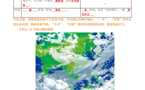 第三章天气与气候（知识梳理卷）-2022-2023学年七年级地理上册单元考点梳理双测卷（人教版）（解析版）_1、初中学习资料_4-8、地理_4-8-1、初一地理上册_2.地理7上单元测试（27份）