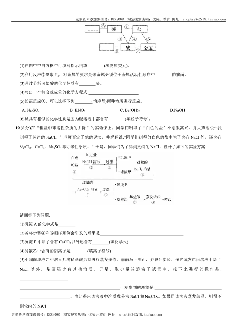 第十一单元盐化肥（人教版）_1、初中学习资料_4-5、化学_4-5-5、初三化学下册_人教化学九年级下单元试卷（040份）_单元试卷（第3套）