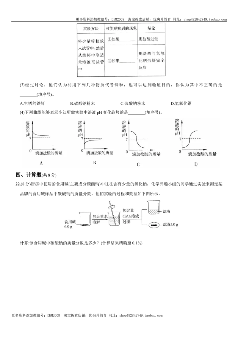 第十一单元盐化肥（人教版）_1、初中学习资料_4-5、化学_4-5-5、初三化学下册_人教化学九年级下单元试卷（040份）_单元试卷（第3套）