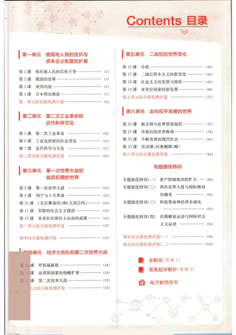 实验班提优训练九年级下册历史人教版全练版_1、初中学习资料_24秋试卷_《实验班提优训练》_九年级