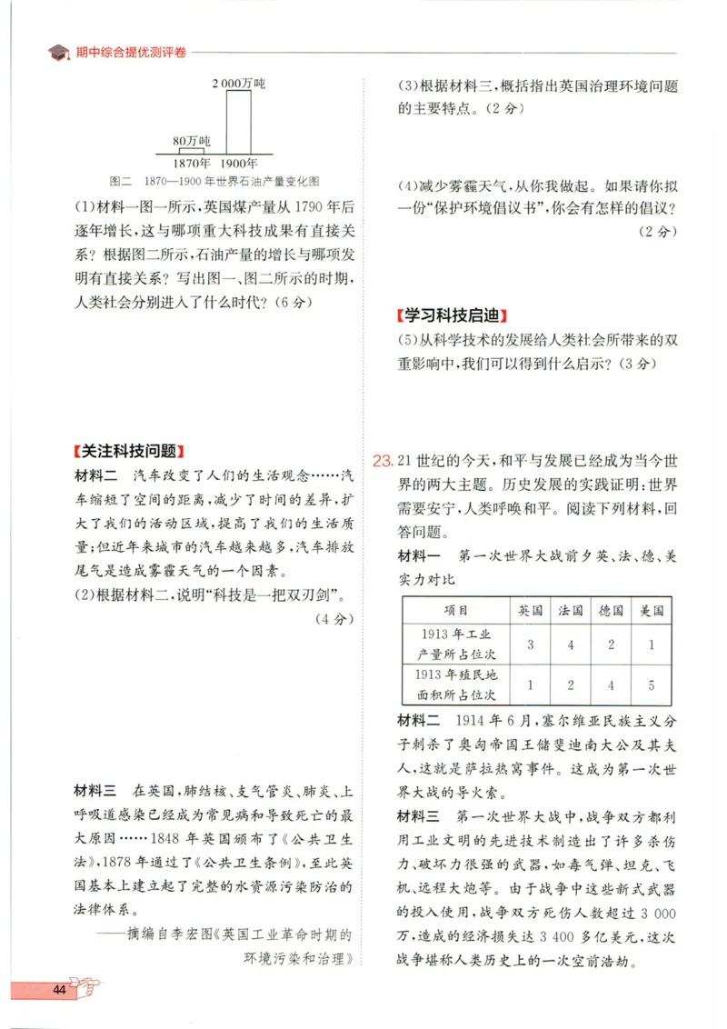 实验班提优训练九年级下册历史人教版全练版_1、初中学习资料_24秋试卷_《实验班提优训练》_九年级