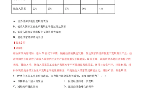 第17课二战后资本主义的新变化（解析版）-2021-2022学年九年级历史下册课后培优练（部编版）_1、初中学习资料_4-7、历史_4-7-6、初三历史下册_1、同步练习（22份）