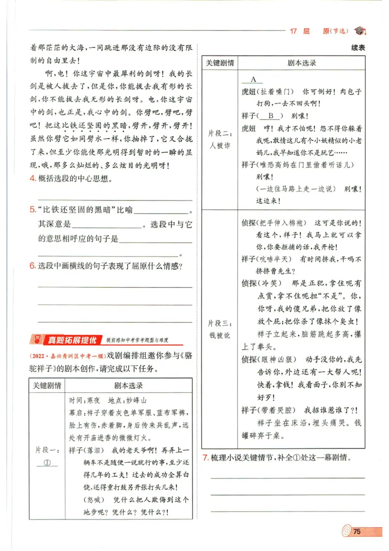 实验班提优训练九年级下册语文人教版_1、初中学习资料_24秋试卷_《实验班提优训练》_九年级