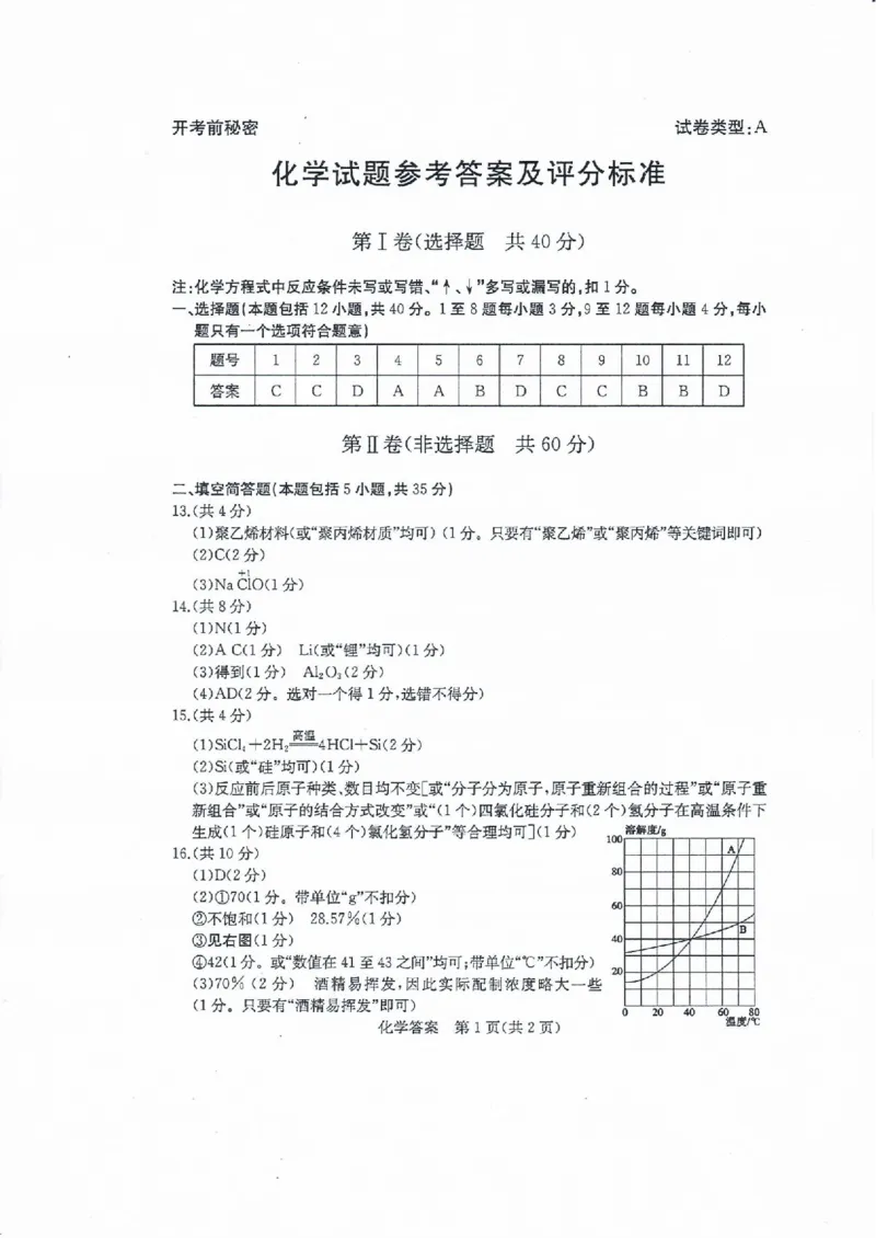 山东省东营市2020年中考化学试题（扫描版）_1、初中学习资料_2024秋改版_九上化学课件最新版_化学中考真题卷（2019-2023）_2020中考化学_山东