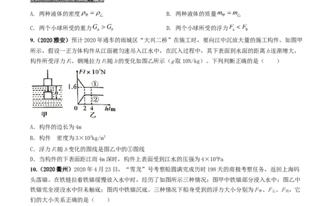 第10章《浮力》单元测试卷（B卷提升篇）（原卷版）_1、初中学习资料_4-4、物理_4-4-4、初二物理下册_2023更新_4人教物理试卷8下单元测试新